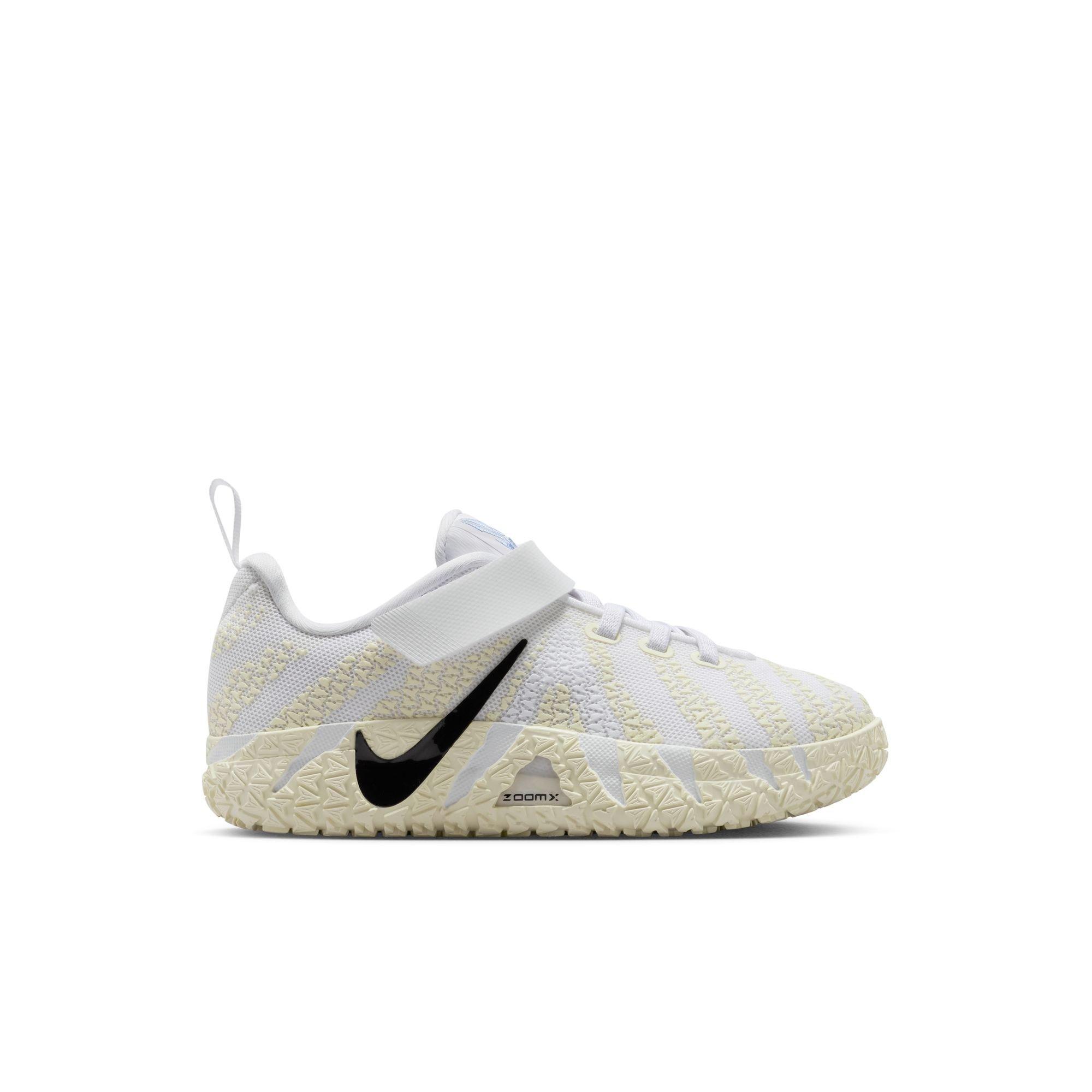 Nike Ja 3 "White/Black/Coconut Milk/Desert Khaki" Preschool Kids' Basketball Shoe - WHITE/BLACK/COCONUT MILK/DESERT KHAKI